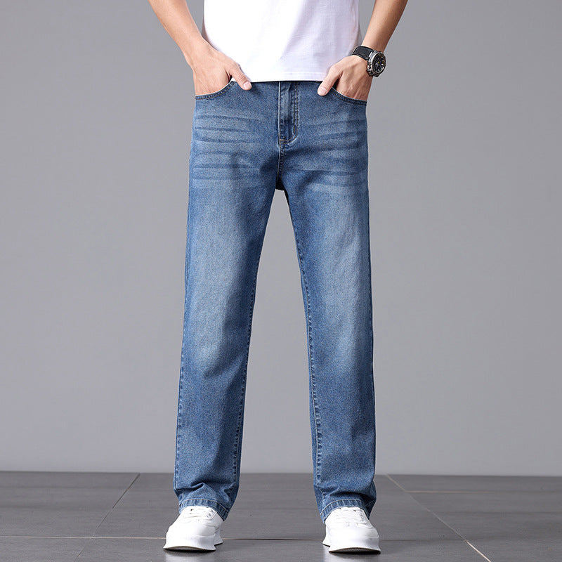Summer Commute Jeans Men's High Sense Business Straight
