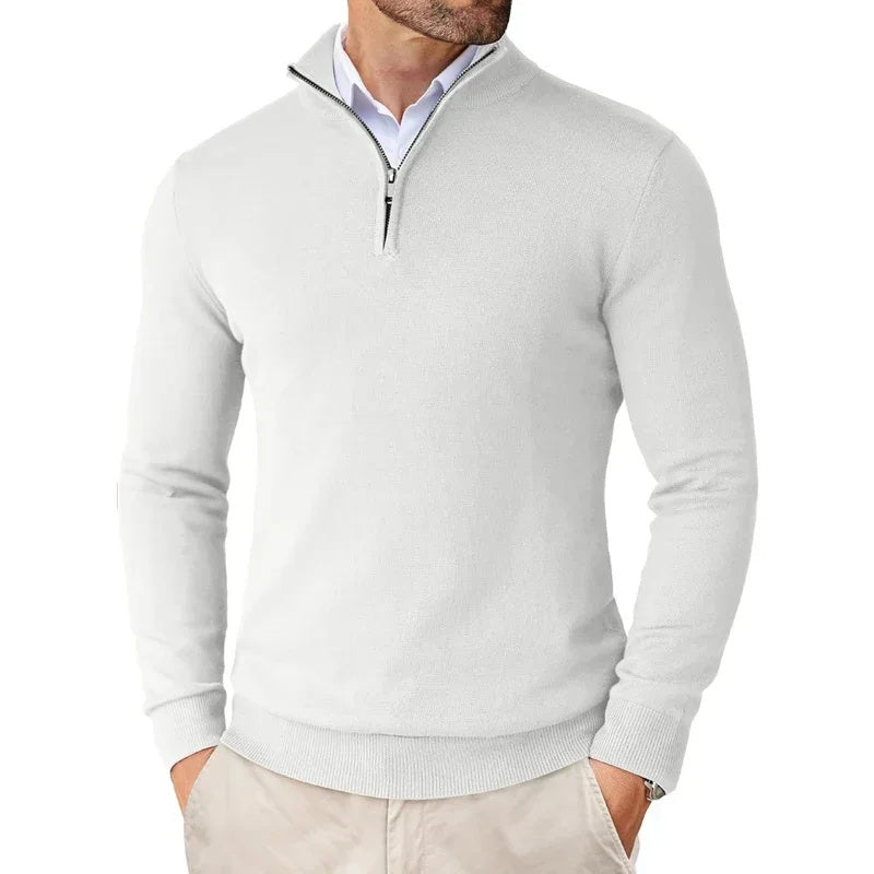 Autumn Men's Season Zipper Sweater Ultra-thin Lightweight