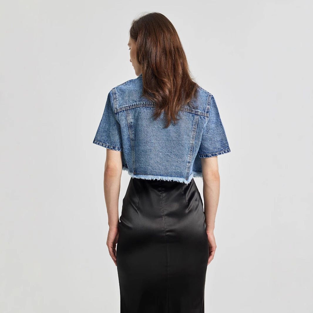 Casual Versatile Slimming Coat Denim Women's Wear Coat