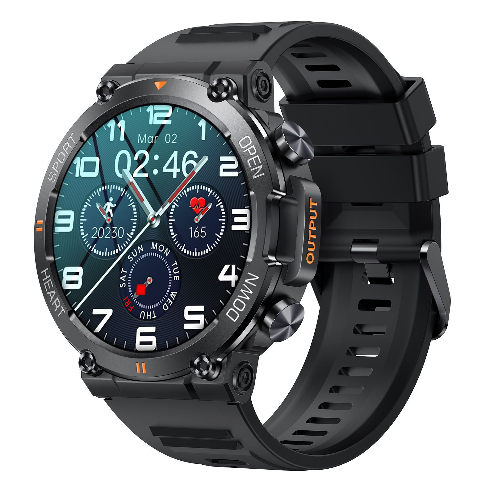 SENBONO Men Smart Watch Round Big Screen Wireless Smartwatch